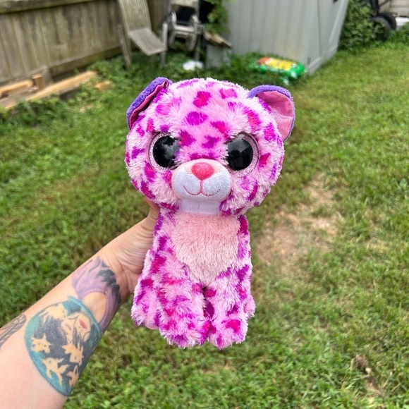 TY Beanie Boo Purple Leopard - Picture 1 of 8